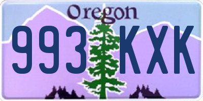 OR license plate 993KXK