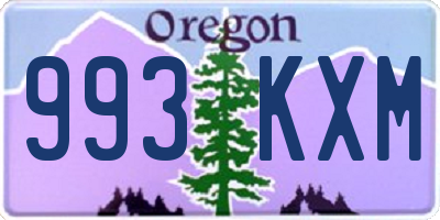 OR license plate 993KXM