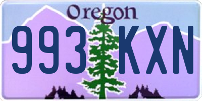 OR license plate 993KXN