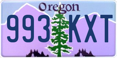 OR license plate 993KXT