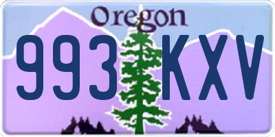 OR license plate 993KXV