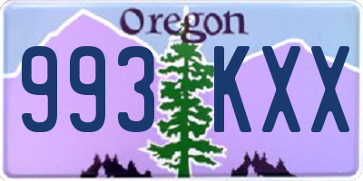 OR license plate 993KXX