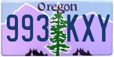 OR license plate 993KXY