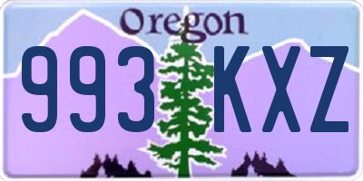 OR license plate 993KXZ