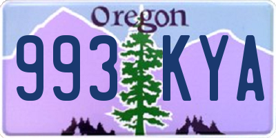 OR license plate 993KYA