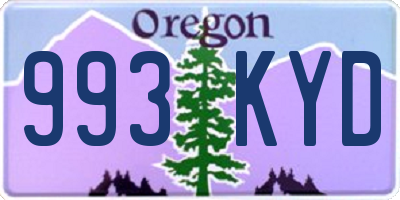 OR license plate 993KYD