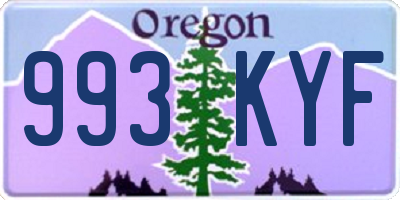 OR license plate 993KYF