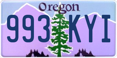 OR license plate 993KYI