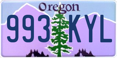 OR license plate 993KYL