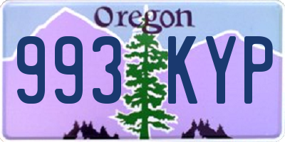 OR license plate 993KYP