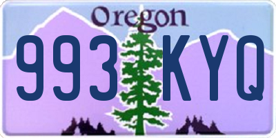 OR license plate 993KYQ