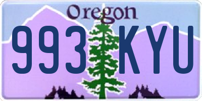 OR license plate 993KYU
