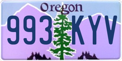 OR license plate 993KYV