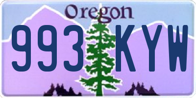 OR license plate 993KYW