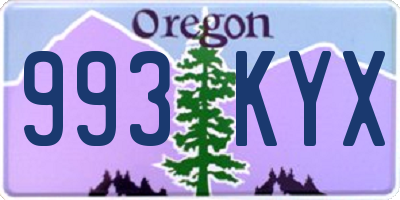 OR license plate 993KYX
