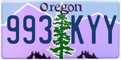 OR license plate 993KYY