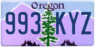 OR license plate 993KYZ