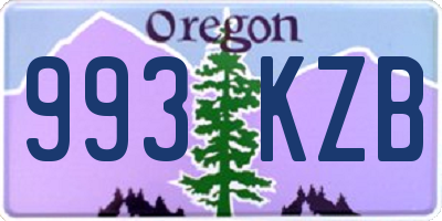 OR license plate 993KZB