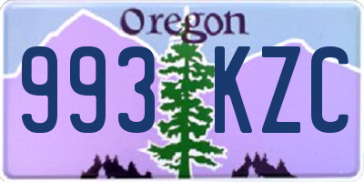 OR license plate 993KZC