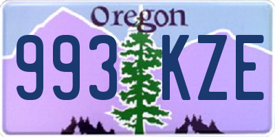 OR license plate 993KZE