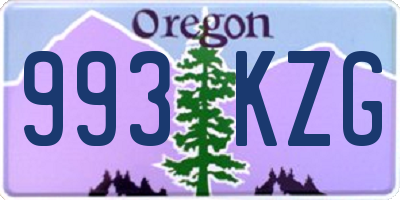 OR license plate 993KZG