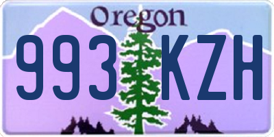 OR license plate 993KZH