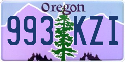 OR license plate 993KZI