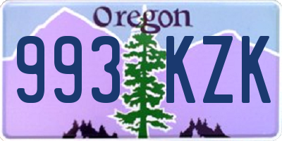 OR license plate 993KZK