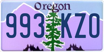 OR license plate 993KZO