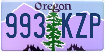 OR license plate 993KZP