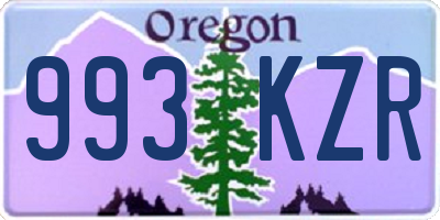 OR license plate 993KZR