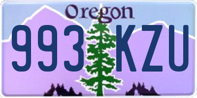 OR license plate 993KZU