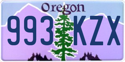 OR license plate 993KZX