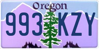 OR license plate 993KZY