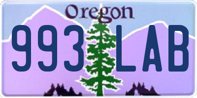 OR license plate 993LAB
