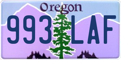 OR license plate 993LAF
