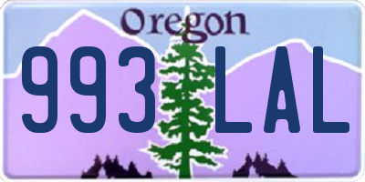 OR license plate 993LAL