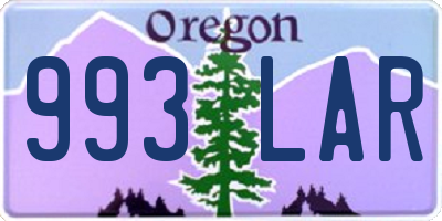 OR license plate 993LAR