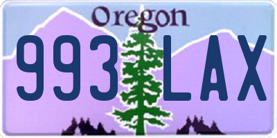 OR license plate 993LAX