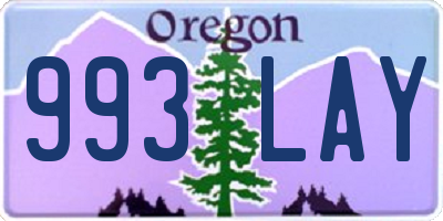 OR license plate 993LAY