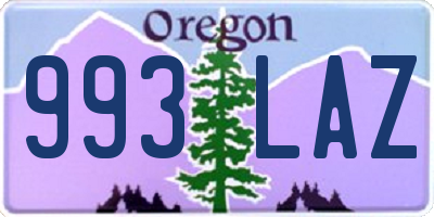 OR license plate 993LAZ