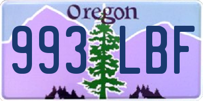 OR license plate 993LBF