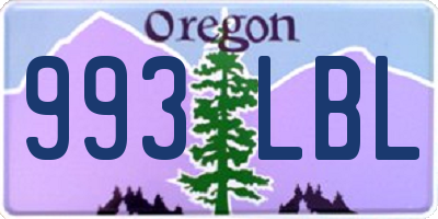 OR license plate 993LBL