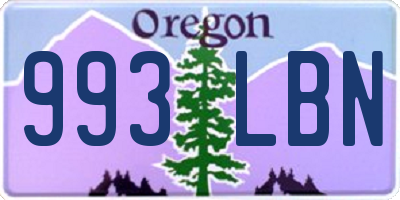 OR license plate 993LBN