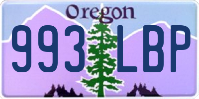 OR license plate 993LBP