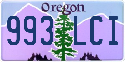 OR license plate 993LCI