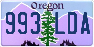 OR license plate 993LDA