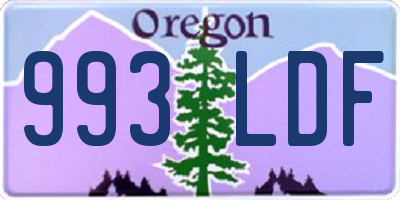 OR license plate 993LDF