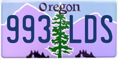 OR license plate 993LDS