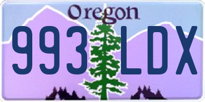 OR license plate 993LDX
